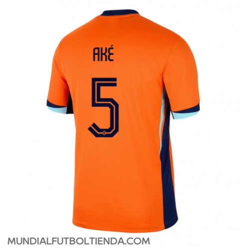 Camiseta Países Bajos Nathan Ake #5 Primera Equipación Replica Eurocopa 2024 mangas cortas